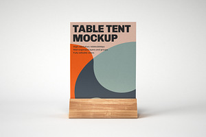 Table Tent And Sign Mockup Set