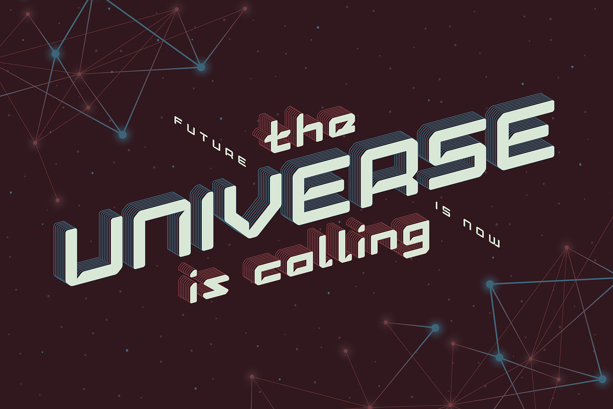 Lost in space. Futuristic typeface preview 2