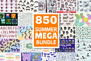 Summer Mega Bundle 850 SVG files, a Seasonal Illustration by TatianaCociorva (Thumbnail 1 of 13)