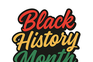 Black history month text with colorf, an Illustration by Dvoevnore photos
