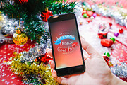Christmas & New Year Mock-Up #6, an iPhone Mockup by EmilGuseinov (Thumbnail 2 of 2)