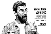Vector Trace Photoshop Action, an Action Add-On by Photoshop Action (Thumbnail 1 of 13)