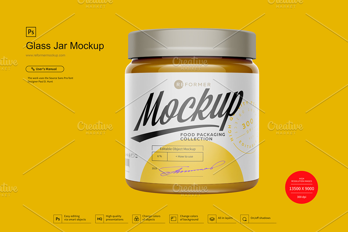 Glass Jar Mockup, a Product Mockup by Reformer Mockup (Photo 2 of 6)