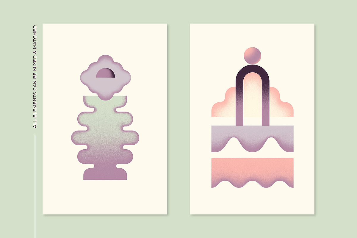 Shapes & Grainy Gradients, an Object Graphic by Paulina Sara Design (Photo 8 of 14)
