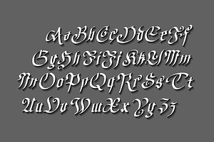 Fantasy Gothic Style Font Vector