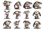 Whimsical Easter Bunny Clipart, an Illustration by DreamArtGraphic (Thumbnail 4 of 4)