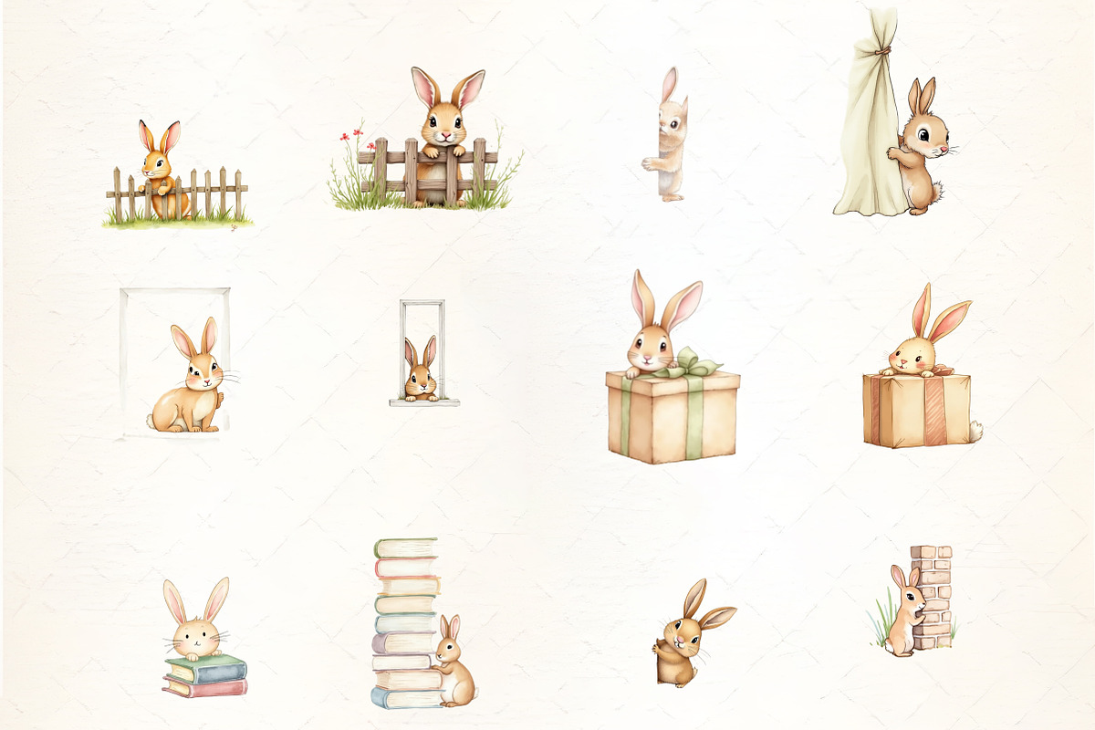 Bunny Peeking Around Corner, an Illustration by CrexoraLab (Photo 2 of 5)