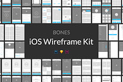 Bones IOS Wireframe Kit, a Wireframe Template by Web Donut (Thumbnail 1 of 6)
