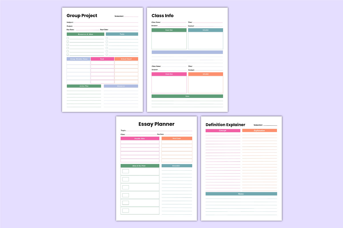 2026 Student Planner Canva Kdp, a Stationery Template by Mustafiz (Photo 6 of 6)
