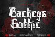 Backeys - Modern Blackletter Font, a Blackletter Font by Dhabee (Thumbnail 1 of 17)