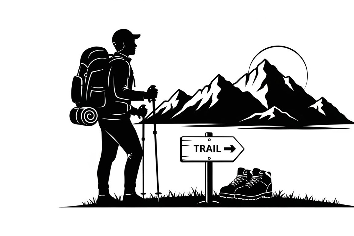 Hiking Adventure Silhouette Bundle, an Illustration by yasushie (Photo 49 of 51)