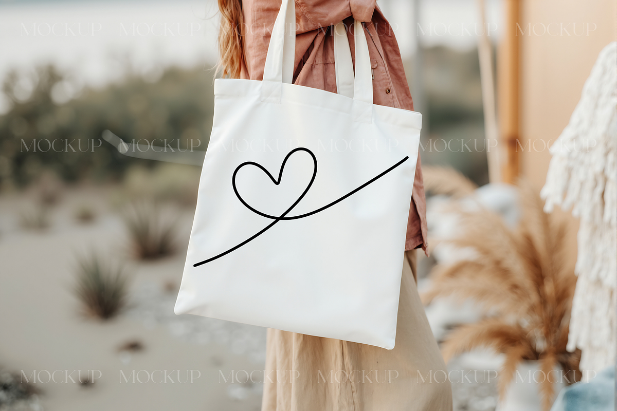 Tote Bag Mockup, Shopping Tote Mock, a Product Mockup by TatiMockup (Photo 3 of 3)