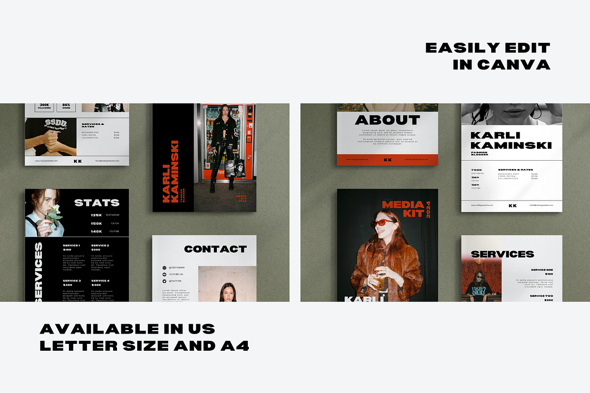 Fashion Blogger Media Kit 12 Layouts, a Marketing Template by Dandy Studio (Photo 5 of 7)