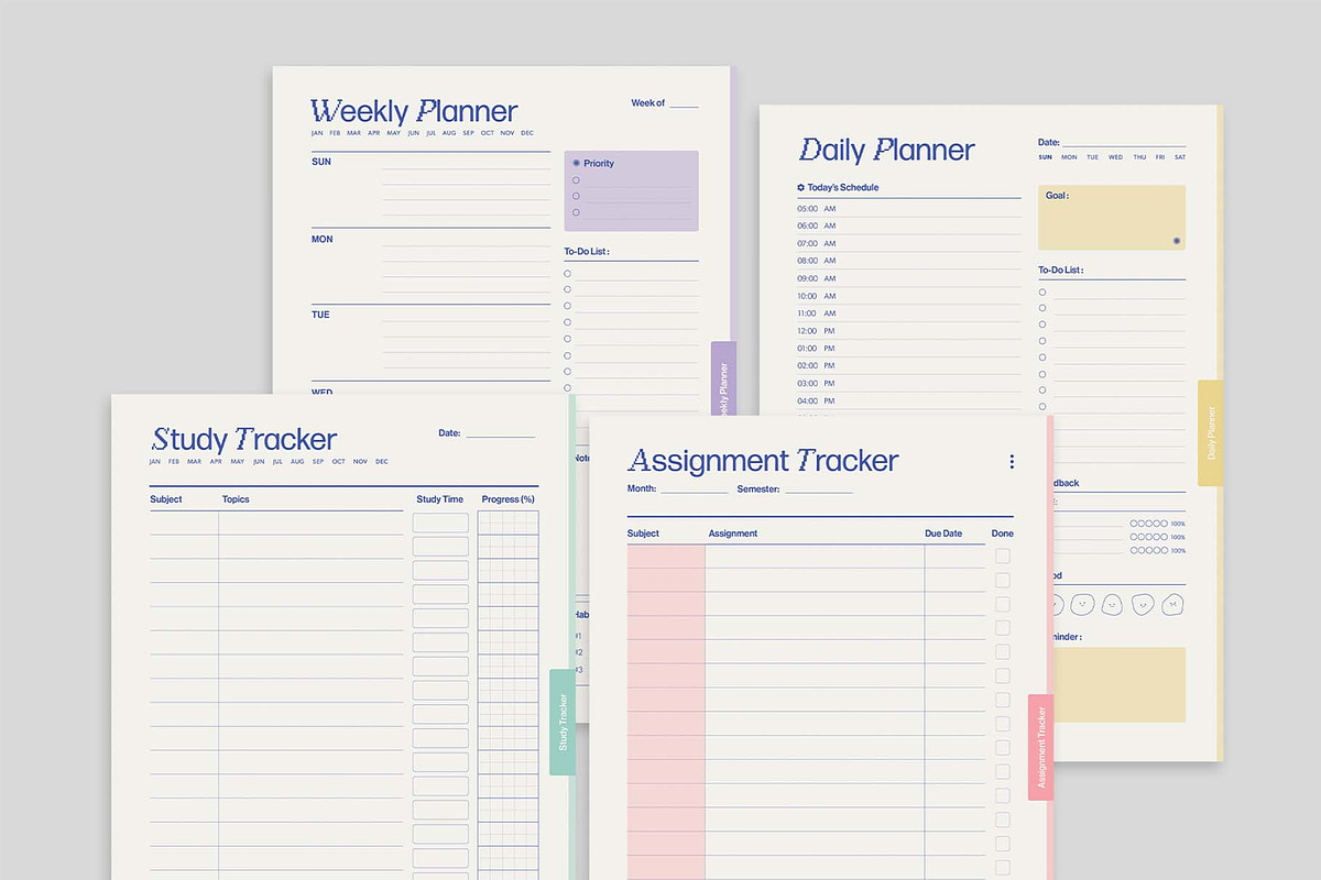 Student Planner Template, a Stationery Template by BrandPacks (Photo 4 of 4)