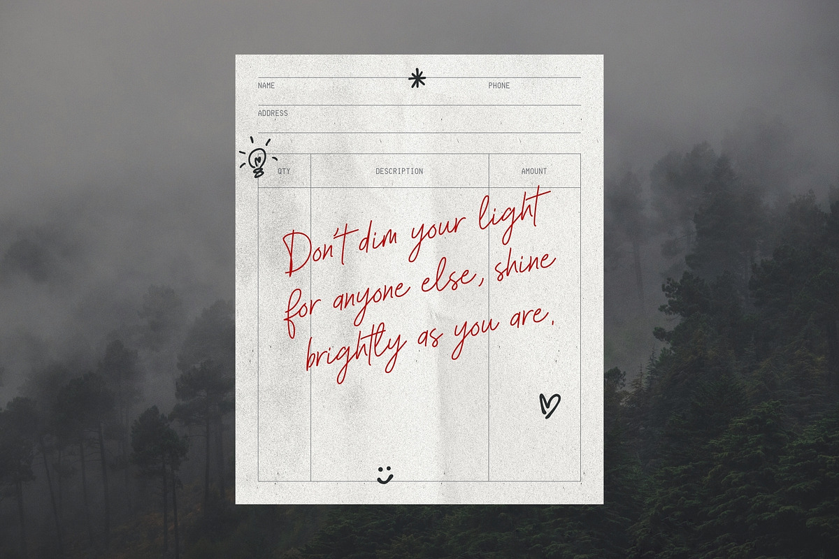 Amber Flow - Handwritten Script Type, a Handwritten Font by HipFonts (Photo 10 of 12)
