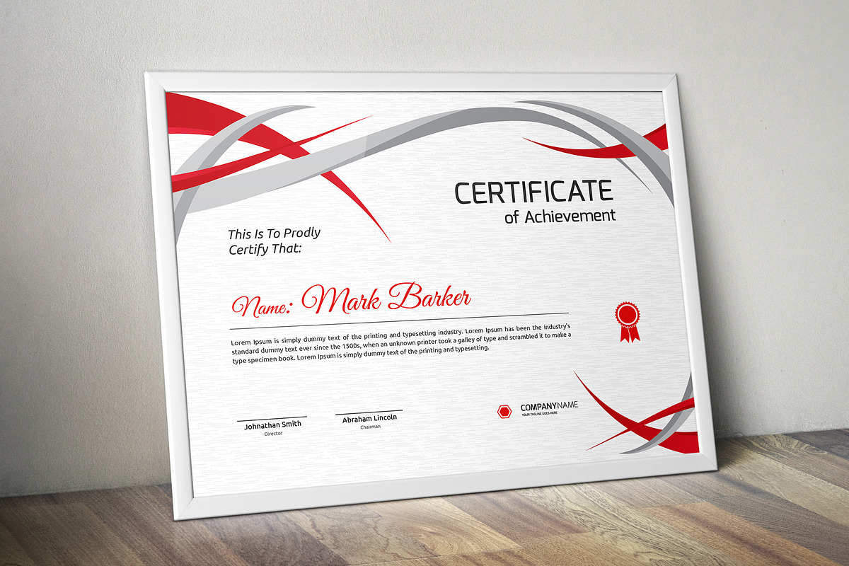 Certificate Word | PSD | AI, a Stationery Template by Curve Design (Photo 1 of 3)