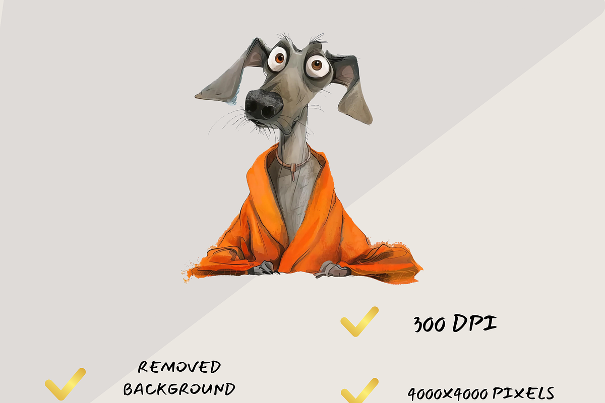QUIRKY DOG FRIENDS CLIPART PACK, an Animal Illustration by Daring Digies (Photo 6 of 7)