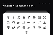 American indigenous icons, an Outline Icon by Wencory (Thumbnail 1 of 2)