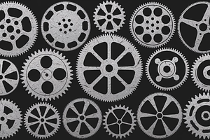 18 Gears Photoshop Stamp Brushes