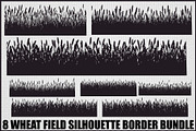 Farm Silhouette Wheat Clipart Set, an Illustration by BIPLOB EXPERT (Thumbnail 1 of 9)