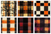 Halloween Plaid Seamless Pattern, a Pattern Graphic by Dream Creation (Thumbnail 2 of 7)