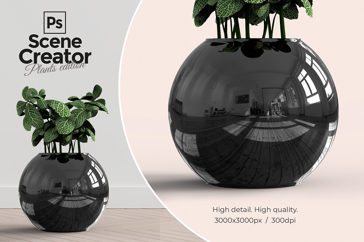 60 PSD Beautiful isolated plants, a Household Mockup by JAZZ STUDIO (Photo 2 of 7)