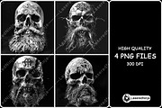 Old Viking Skull Beard Moustache, a Background Graphic by LaseredNinja (Thumbnail 1 of 7)
