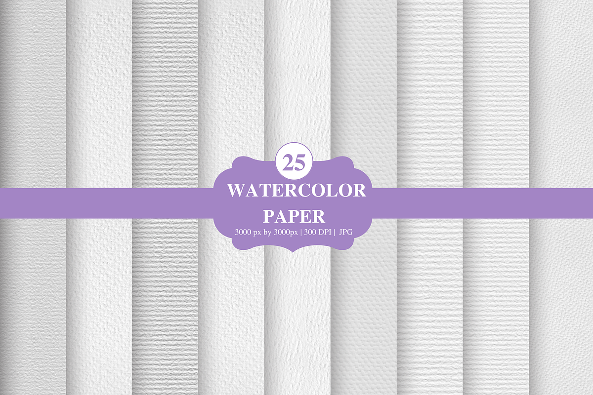 25 Watercolor Paper Textures PNG, a Texture Graphic by Wicked Creative (Photo 1 of 4)
