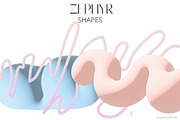 -25% BUNDLE Backgrounds & 3D Shapes, an Object Graphic by Cat In Colour (Thumbnail 15 of 32)