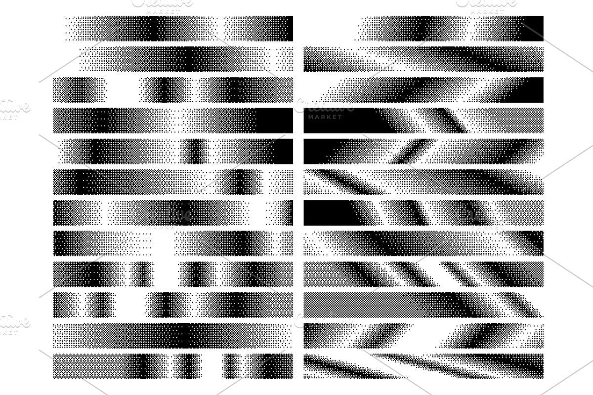 Pixel gradient patterns. Digital, a Technology Illustration by winwin.art