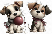 christmas-baby-animals, an Illustration by cherrydesign (Thumbnail 2 of 3)