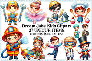 Dream Jobs Kids Clipart Bundle, an Illustration by Craft Nest (Thumbnail 1 of 9)
