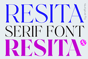 Resita, Elegant Serif Font, a Serif Font by Andfonts (Thumbnail 1 of 8)