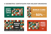 Modern Christmas Mosaic Design Set, a Seasonal Illustration by Lettering_Logo (Thumbnail 4 of 6)