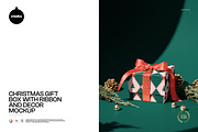 Christmas Gift Box with Decor Mockup, a Packaging Mockup by creatsy5 (Thumbnail 1 of 6)