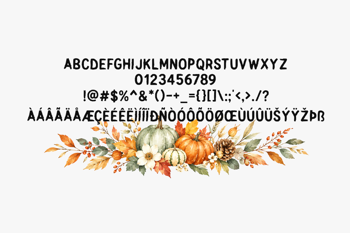 Golden Autumn Typeface, a Sans Serif Font by Seemly Fonts (Photo 5 of 5)