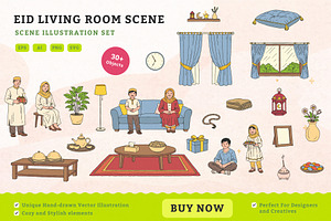 Eid Living Room Family Scene