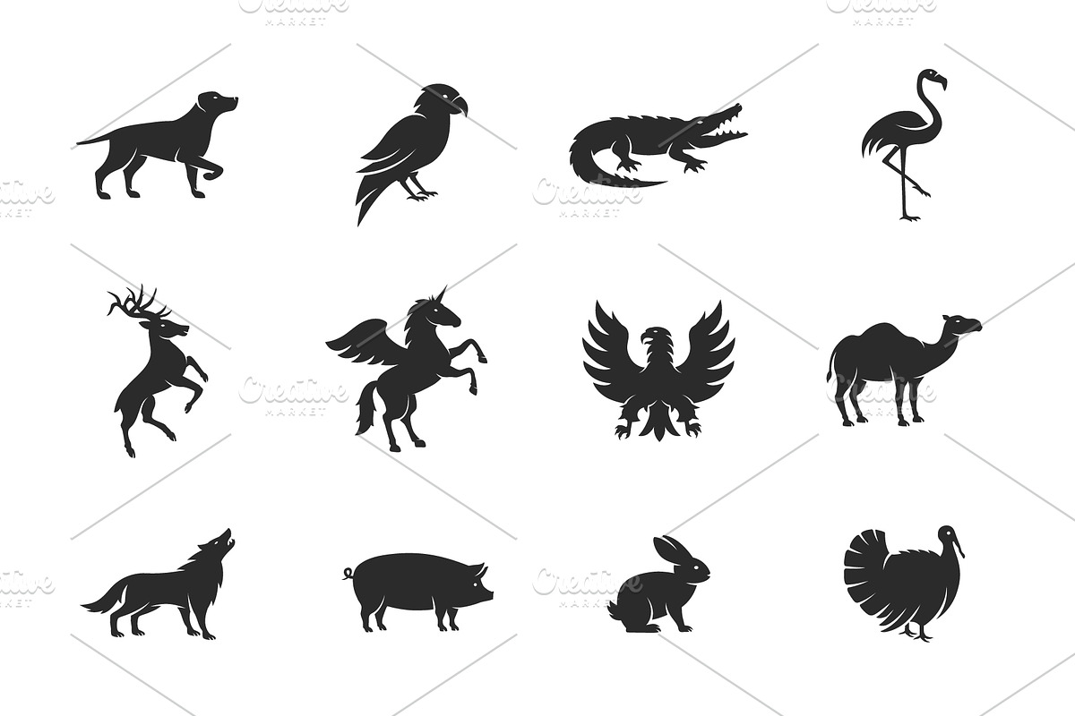 36 Heraldic logo Animals., an Animal Illustration by DenysHolovatiuk (Photo 3 of 4)