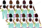 Cleaning Girls Clipart, a Person Illustration by GlamArtZhanna (Thumbnail 7 of 7)