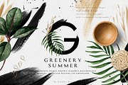Greenery Summer Design Set, a Texture Illustration by Graphic Box (Thumbnail 1 of 9)