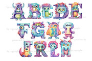 Monsters Alphabet | Cute Monsters, a Decorative Illustration by GlamArtZhanna (Thumbnail 2 of 5)