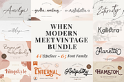 When Modern Meet Vintage Font Bundle, a Script Font by Creatype Studio (Thumbnail 1 of 45)