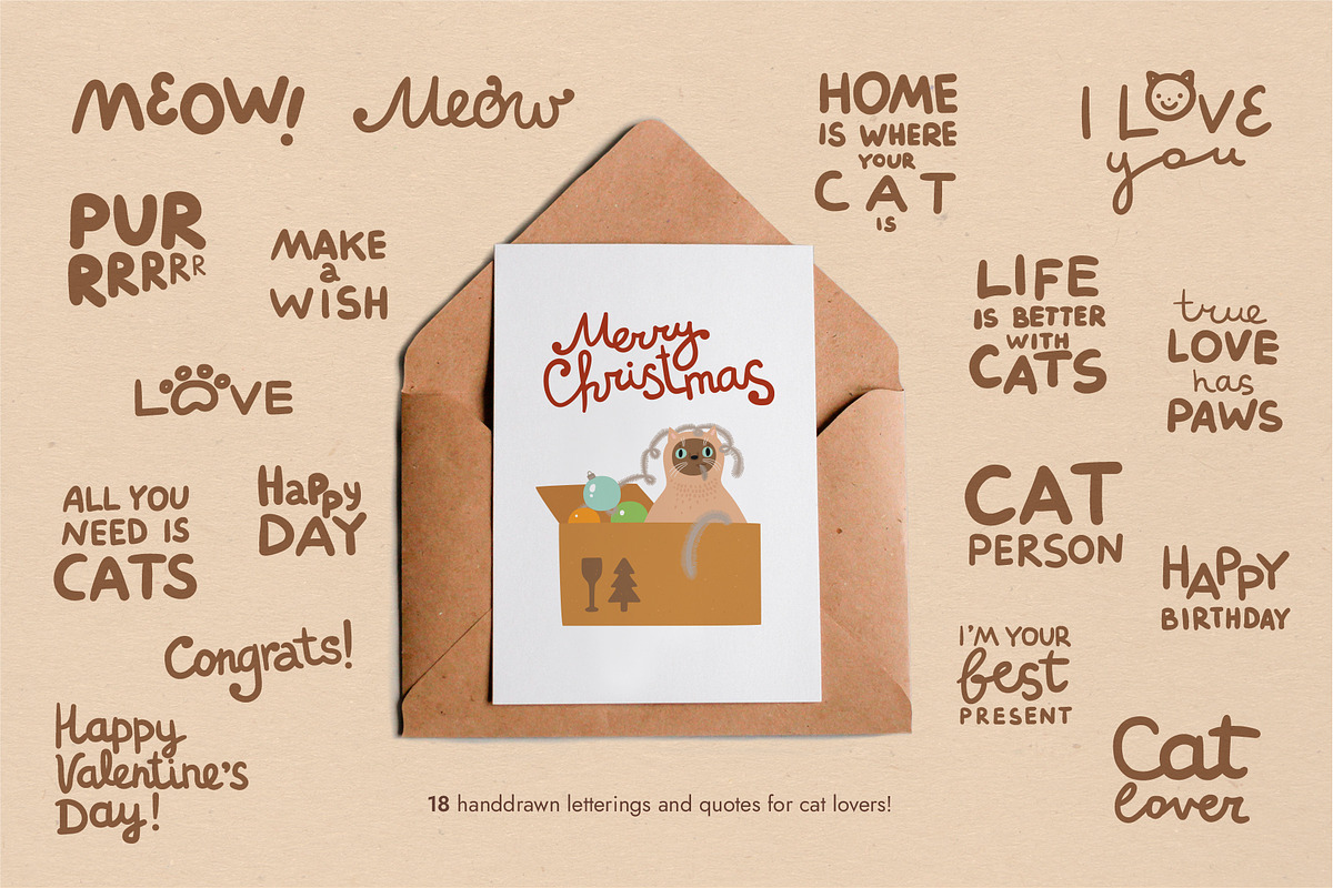 Cat stickers. Vector set. + Pattens., a Pattern Graphic by anna khramtsova (Photo 8 of 14)