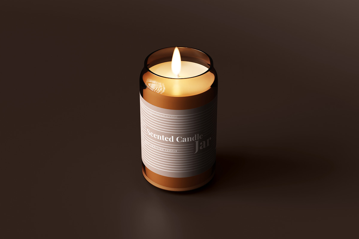 Amber Glass Candle Mockups, a Packaging Mockup by pmvch (Photo 11 of 26)