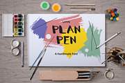 Plan Pen, a Font by Malena (Thumbnail 1 of 6)