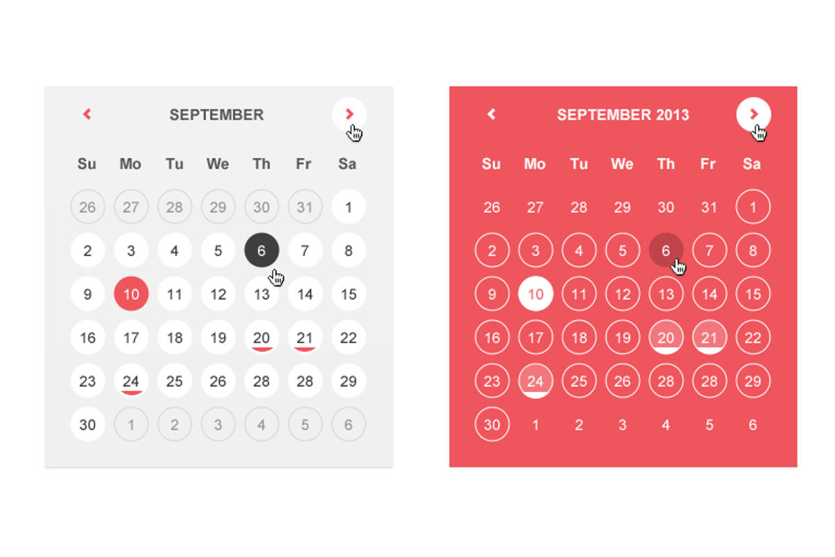 Flat Minimalistic Calendar Widgets, a Templates & Theme by Ondrej Lechan (Photo 5 of 5)