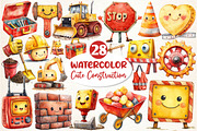 Cute Construction Clipart PNG, an Illustration by Dream Creation (Thumbnail 1 of 6)