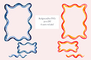 2 Tone Squiggle Border Frame, a Decorative Illustration by Lavender And Sea (Thumbnail 2 of 2)