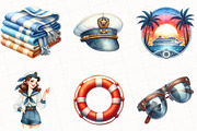 Cruise Adventure Summer Clipart, an Illustration by OK Design (Thumbnail 2 of 5)
