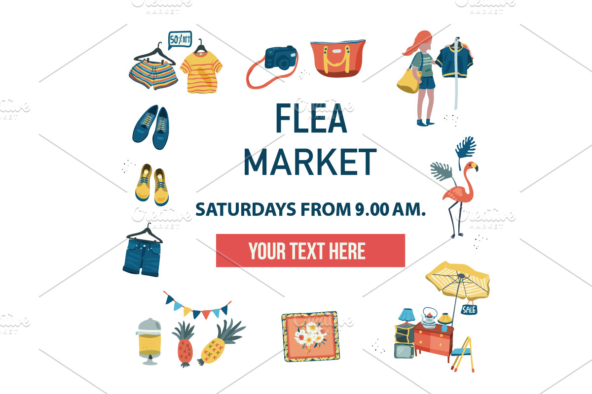 Doodle retro flea market set, a Decorative Illustration by Wanwiss (Photo 8 of 9)